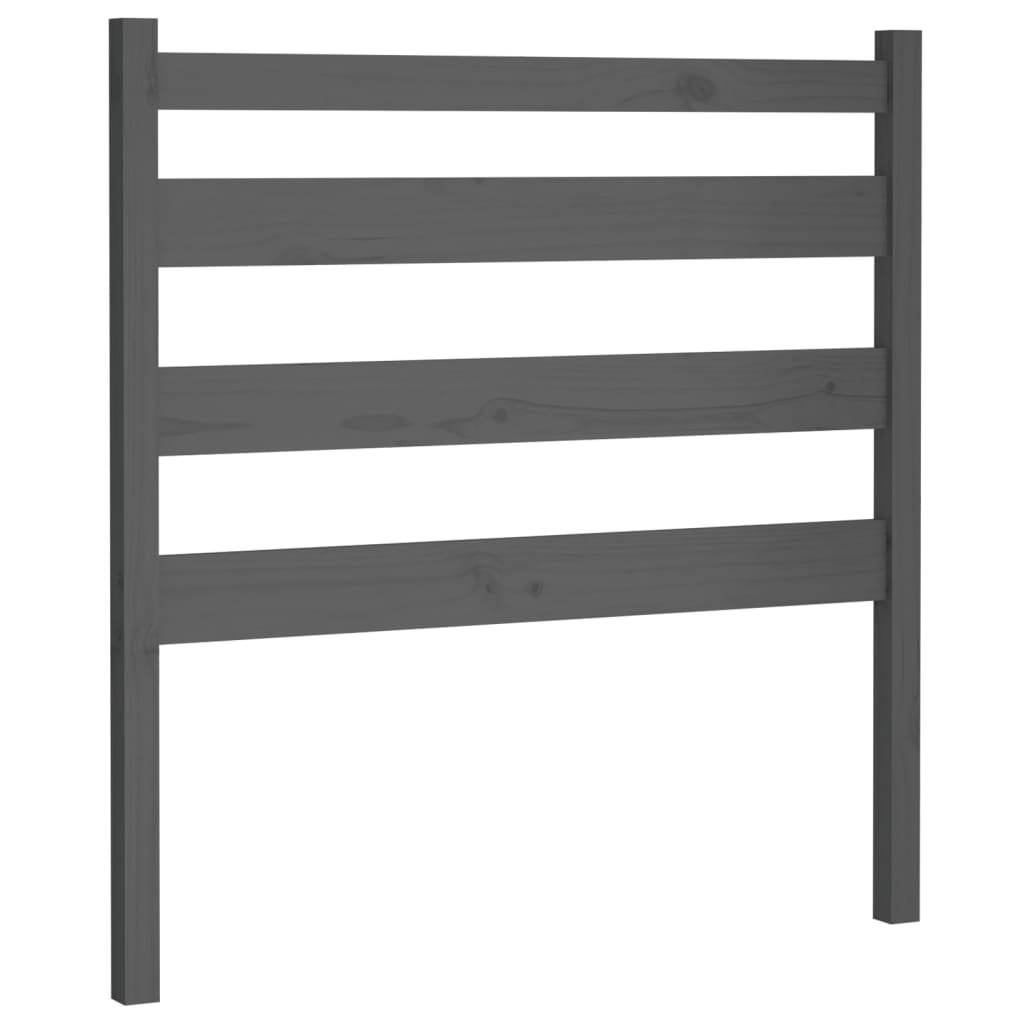 vidaXL Kopfteil Grau 96x4x100 cm Massivholz Kiefer