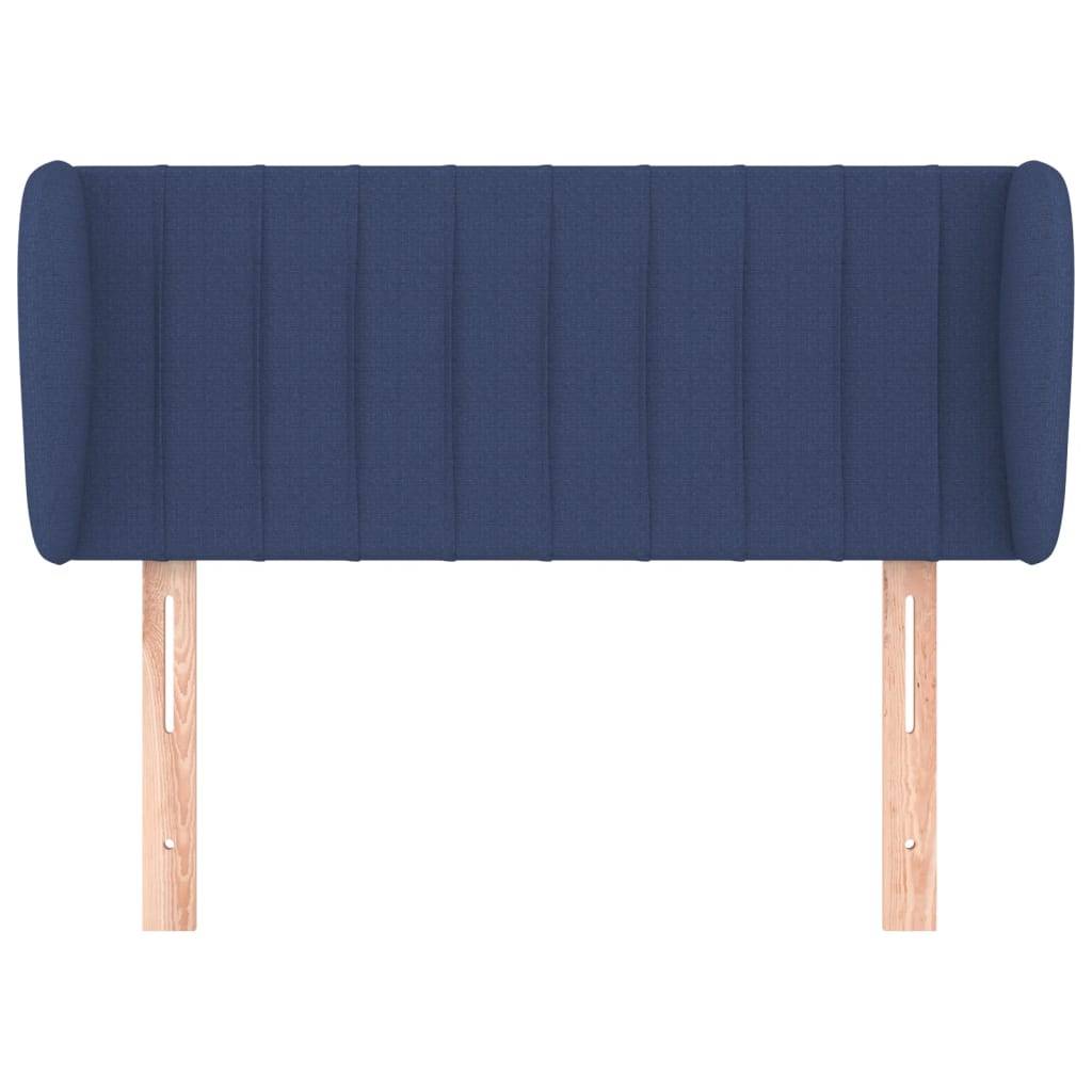 vidaXL Kopfteil mit Ohren Blau 93x23x78/88 cm Stoff