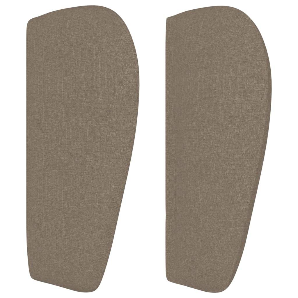 vidaXL Kopfteil mit Ohren Taupe 163x23x78/88 cm Stoff
