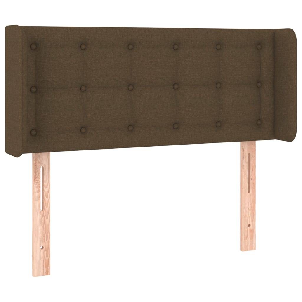 vidaXL Kopfteil mit Ohren Dunkelbraun 83x16x78/88 cm Stoff