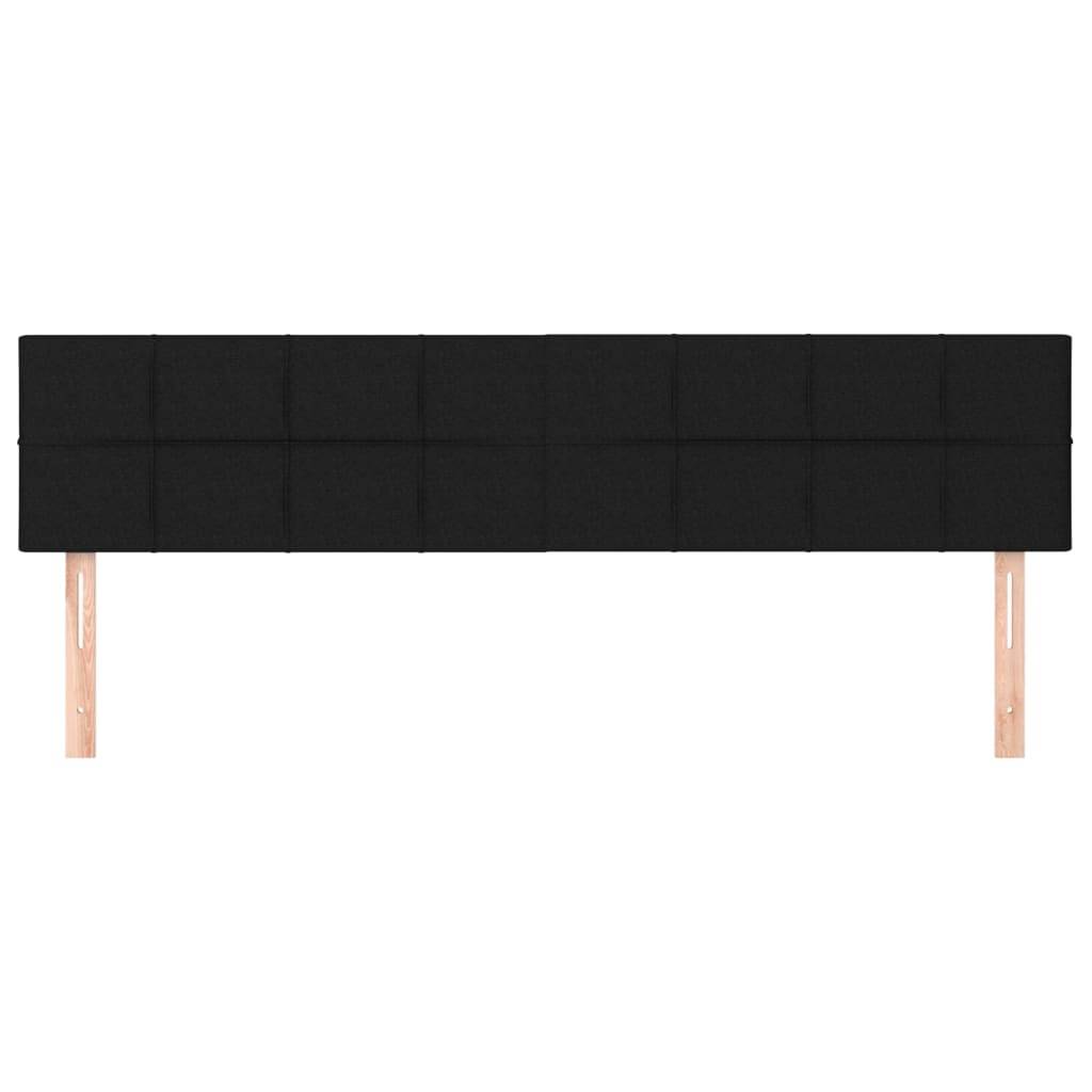 vidaXL Kopfteile 2 Stk. Schwarz 100x5x78/88 cm Stoff