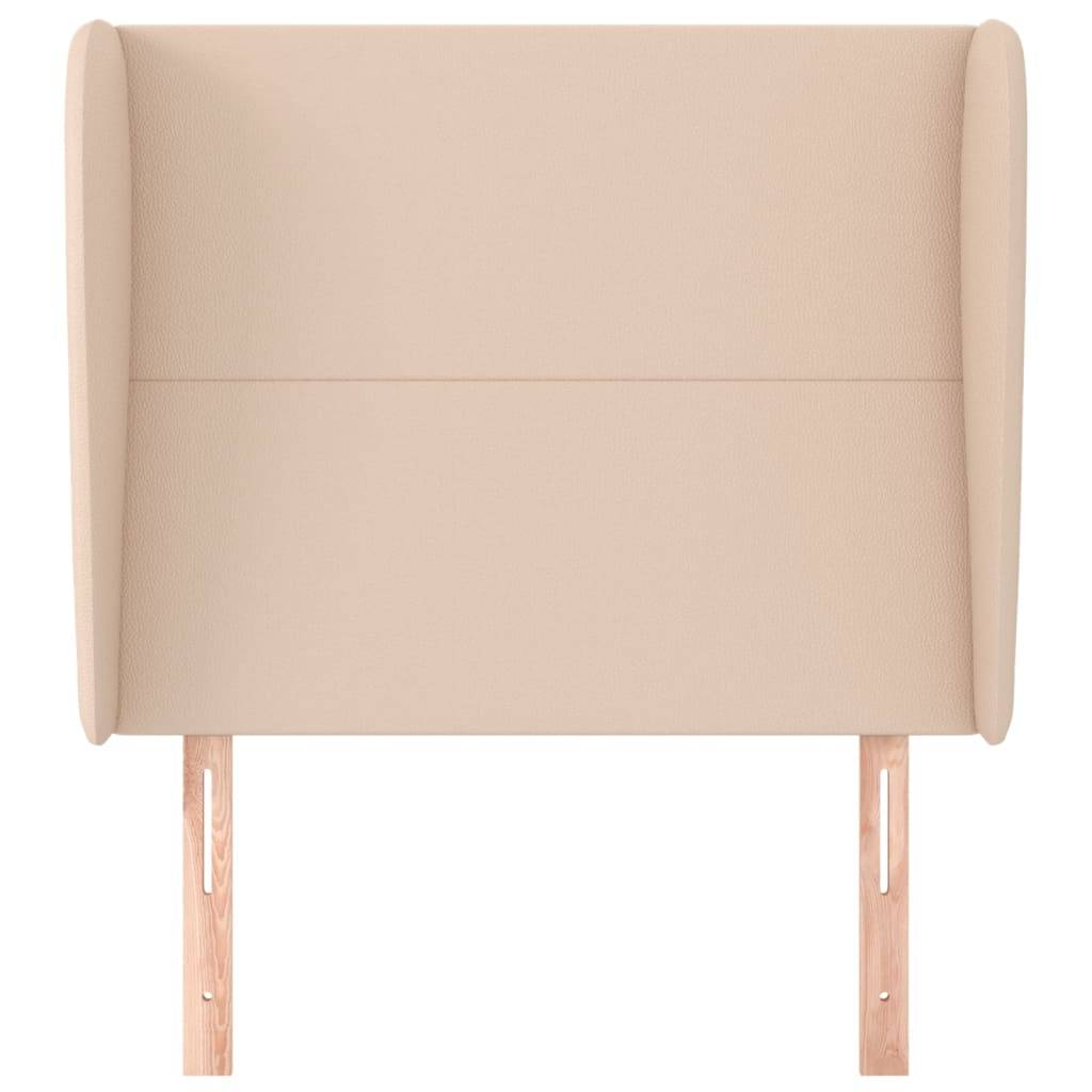 vidaXL Kopfteil mit Ohren Cappuccino-Braun 103x23x118/128cm Kunstleder