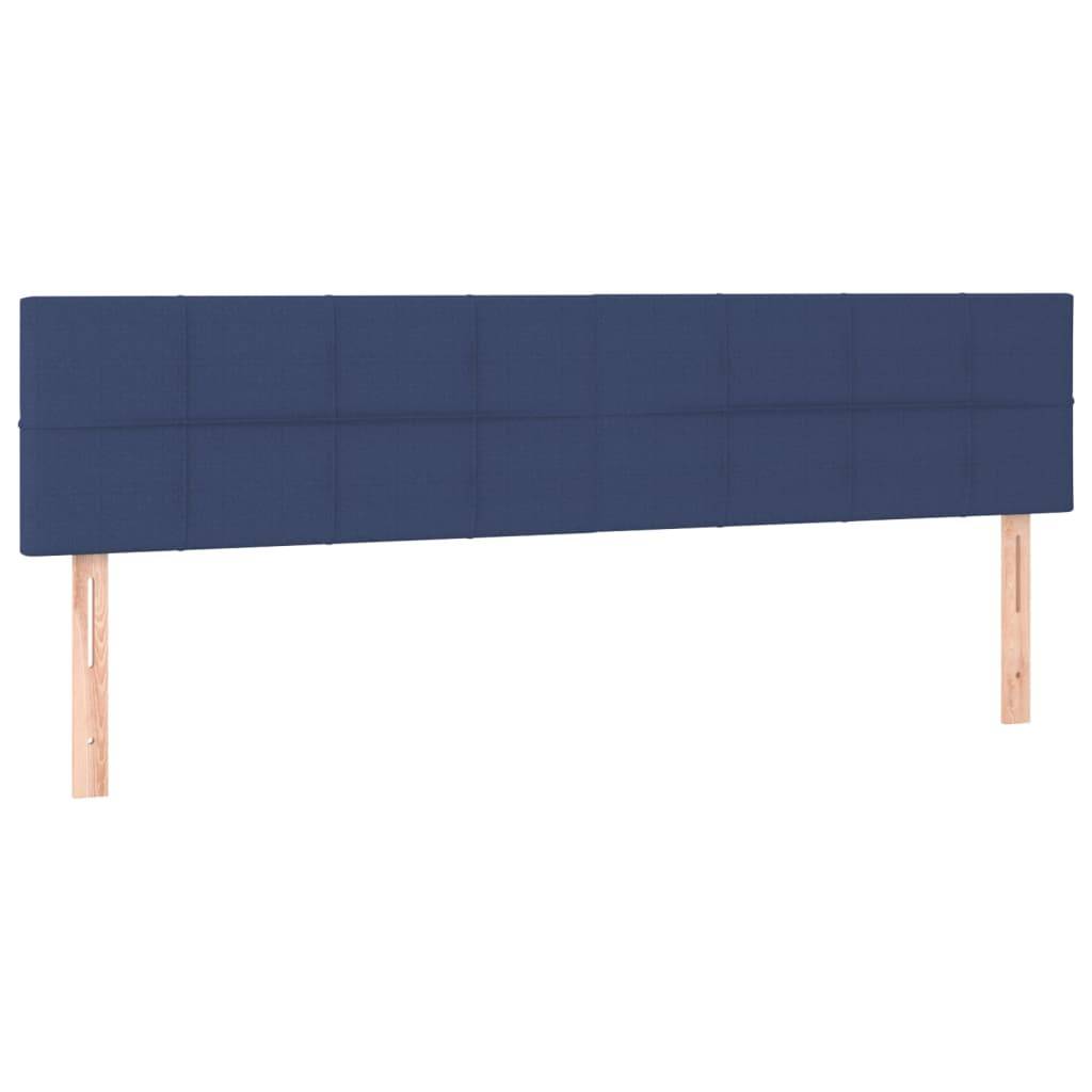 vidaXL LED Kopfteil Blau 180x5x78/88 cm Stoff