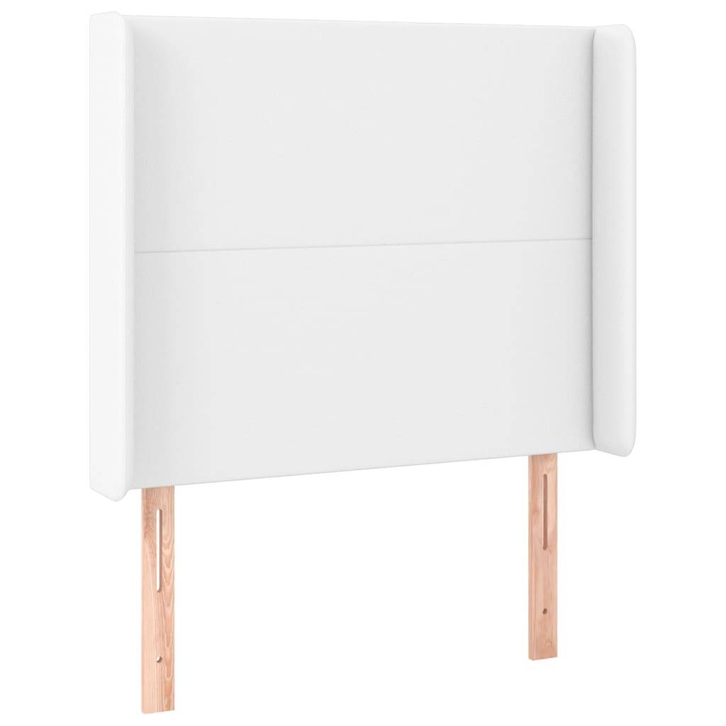 vidaXL Kopfteil mit Ohren Weiß 83x16x118/128 cm Kunstleder