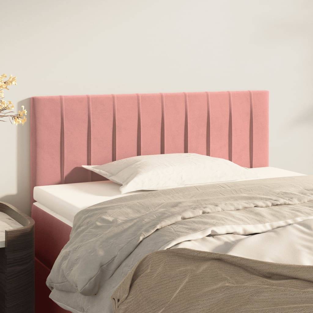 vidaXL Kopfteil Rosa 100x5x78/88 cm Samt