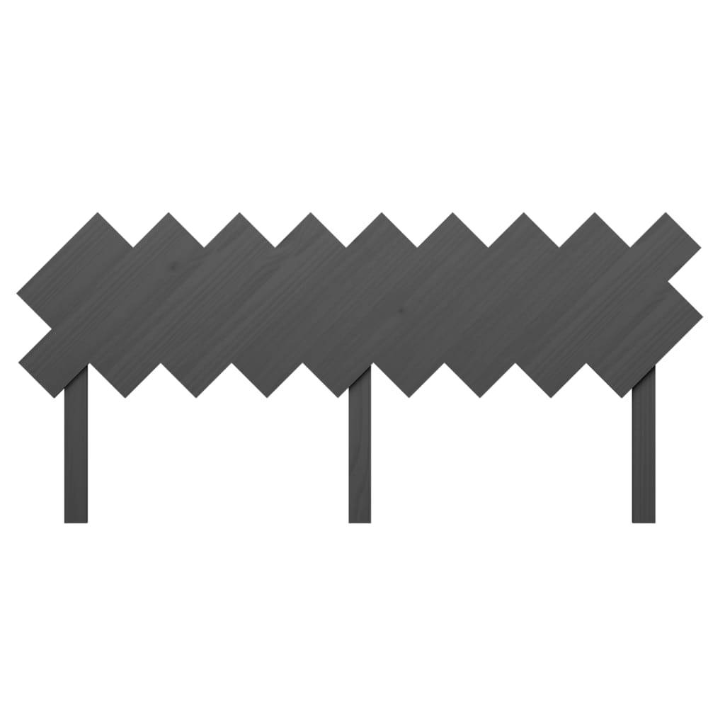 vidaXL Bett-Kopfteil Grau 178x3x80,5 cm Massivholz Kiefer