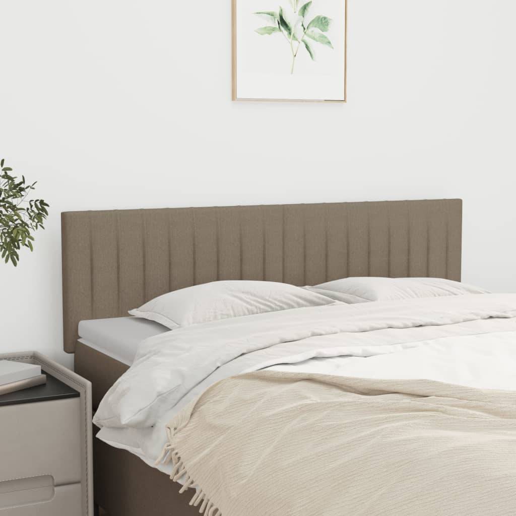 vidaXL Kopfteile 2 Stk. Taupe 72x5x78/88 cm Stoff