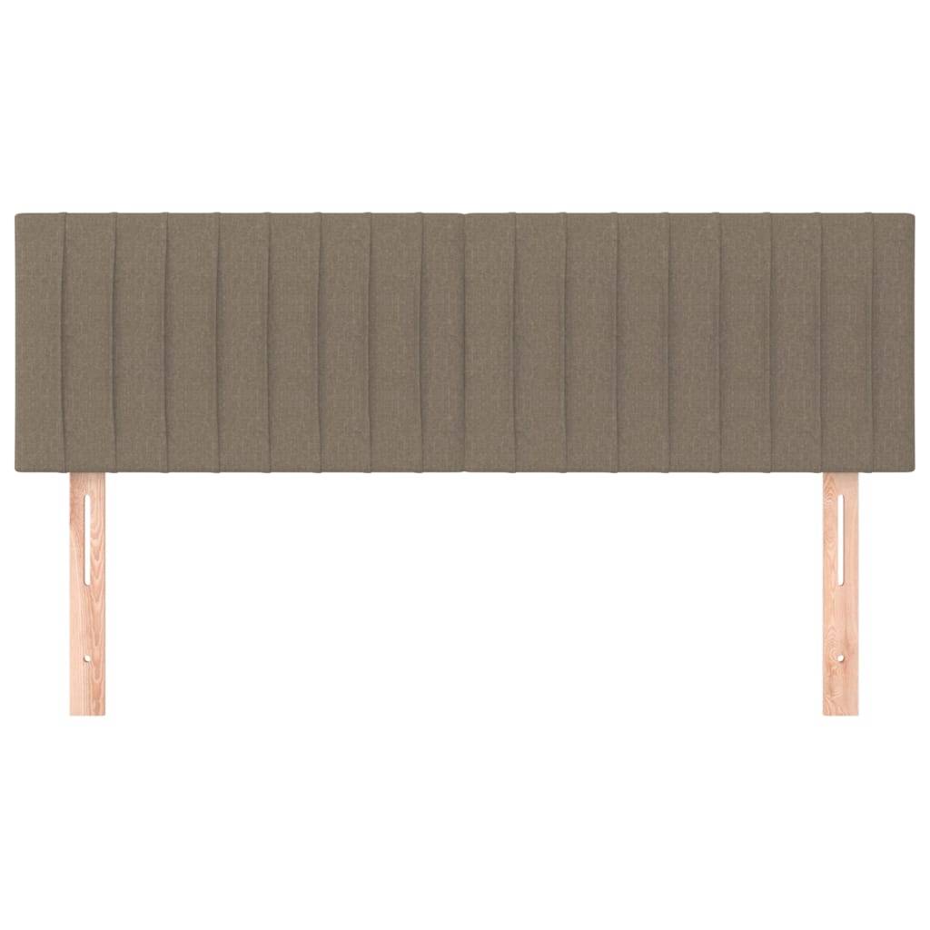 vidaXL Kopfteile 2 Stk. Taupe 72x5x78/88 cm Stoff