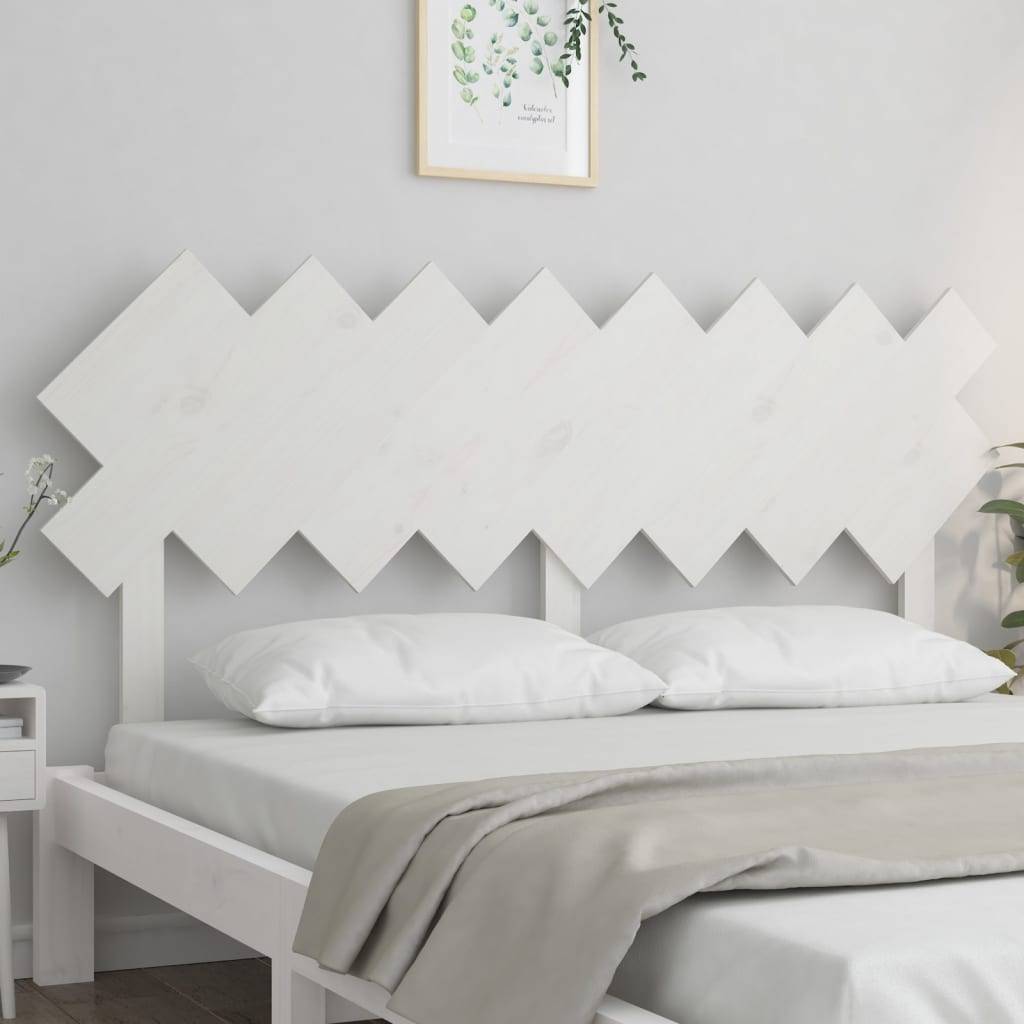vidaXL Bett-Kopfteil Weiß 159,5x3x80,5 cm Massivholz Kiefer