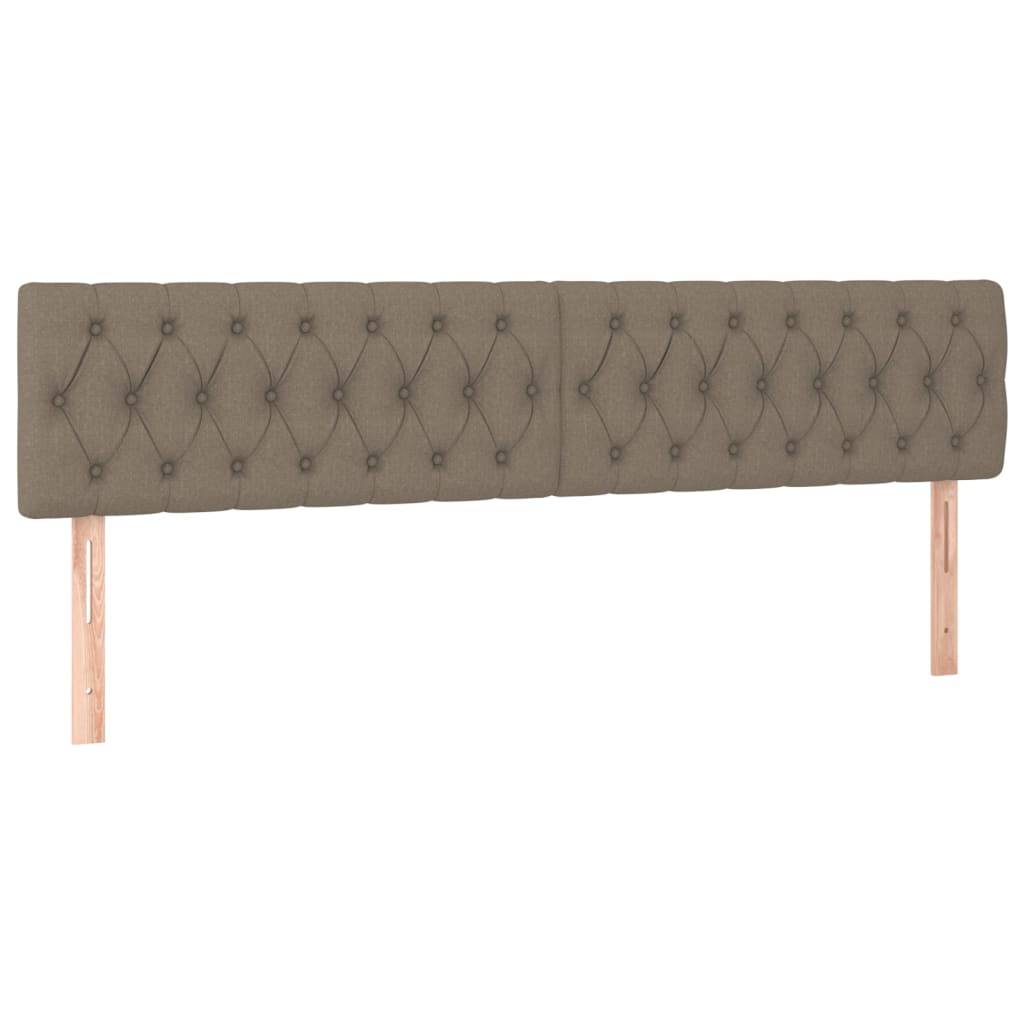 vidaXL LED Kopfteil Taupe 200x7x78/88 cm Stoff