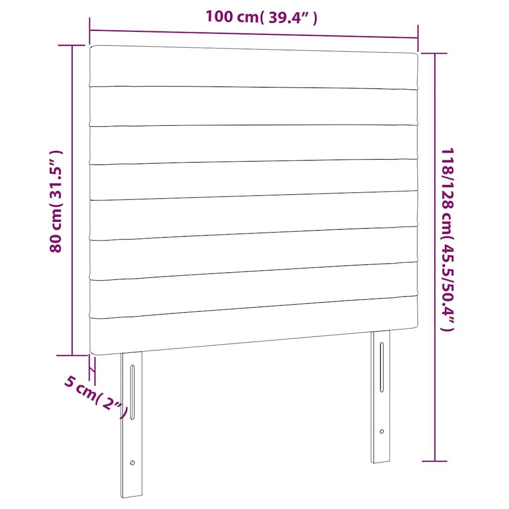 vidaXL LED Kopfteil Dunkelgrün 100x5x118/128 cm Samt