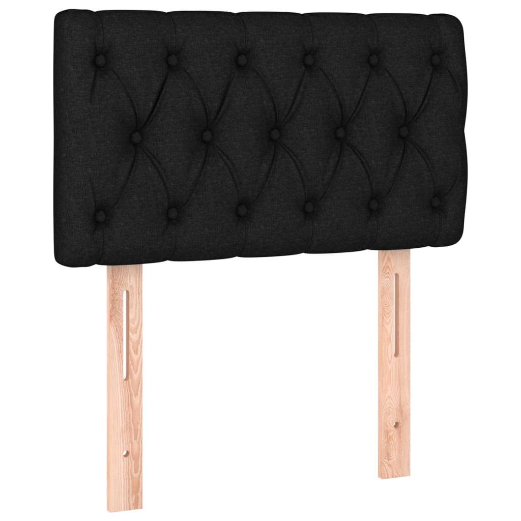 vidaXL LED Kopfteil Schwarz 80x7x78/88 cm Stoff