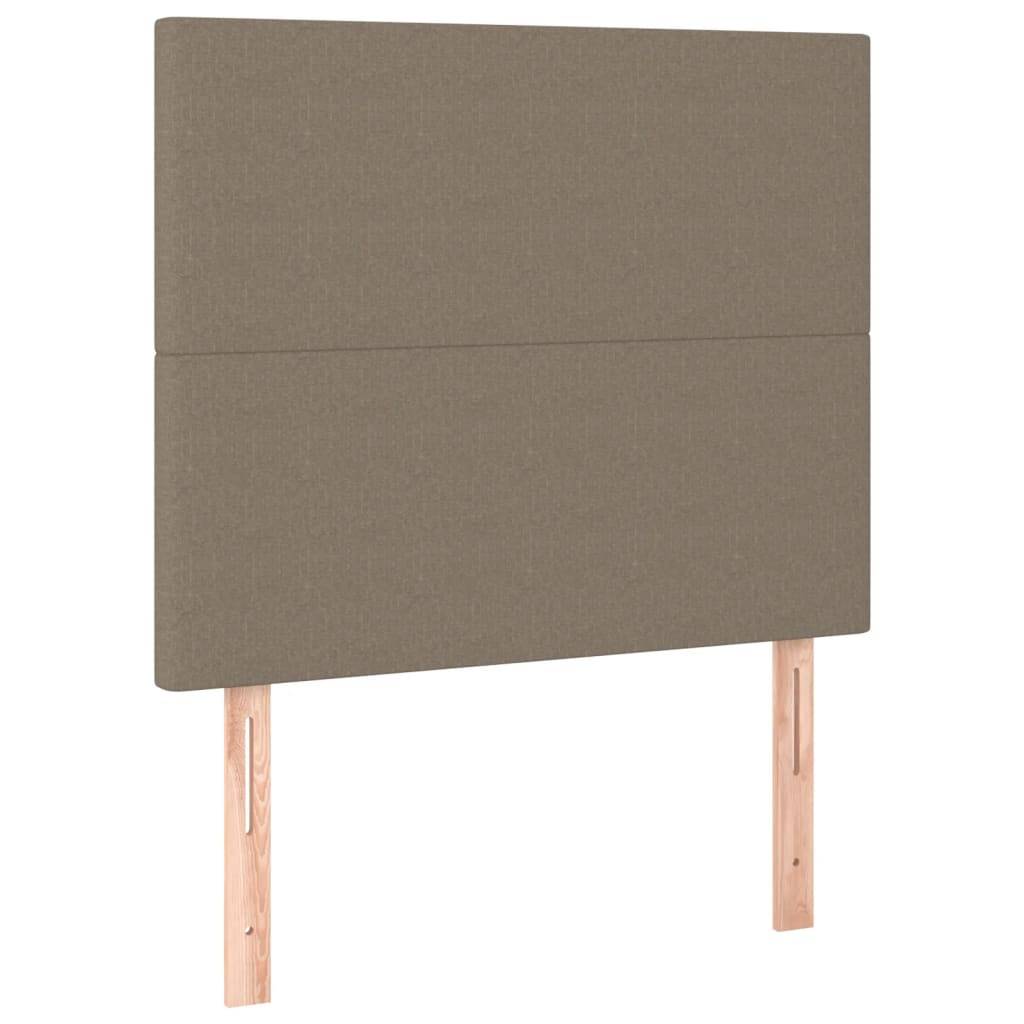 vidaXL LED Kopfteil Taupe 80x5x118/128 cm Stoff