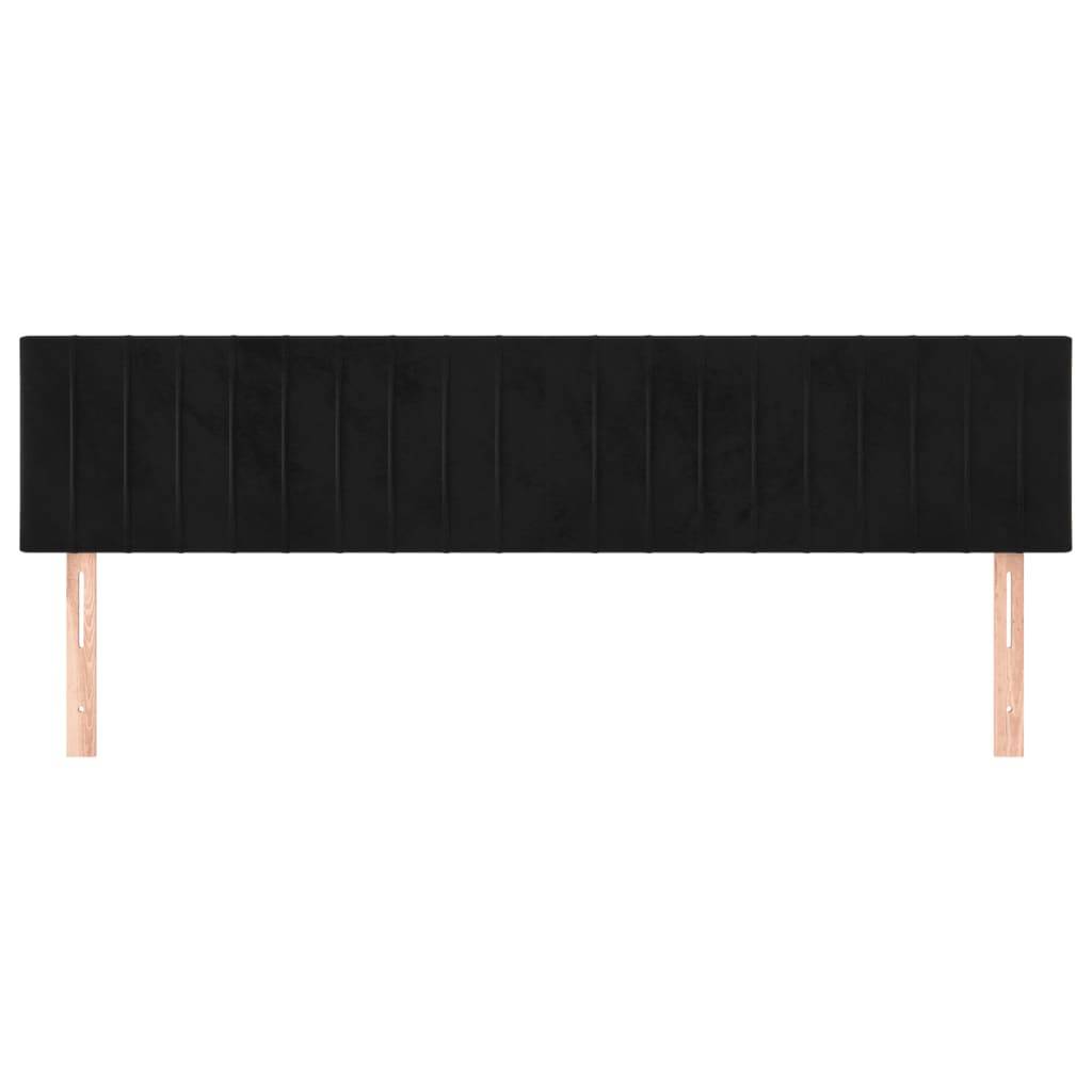 vidaXL Kopfteile 2 Stk. Schwarz 90x5x78/88 cm Samt