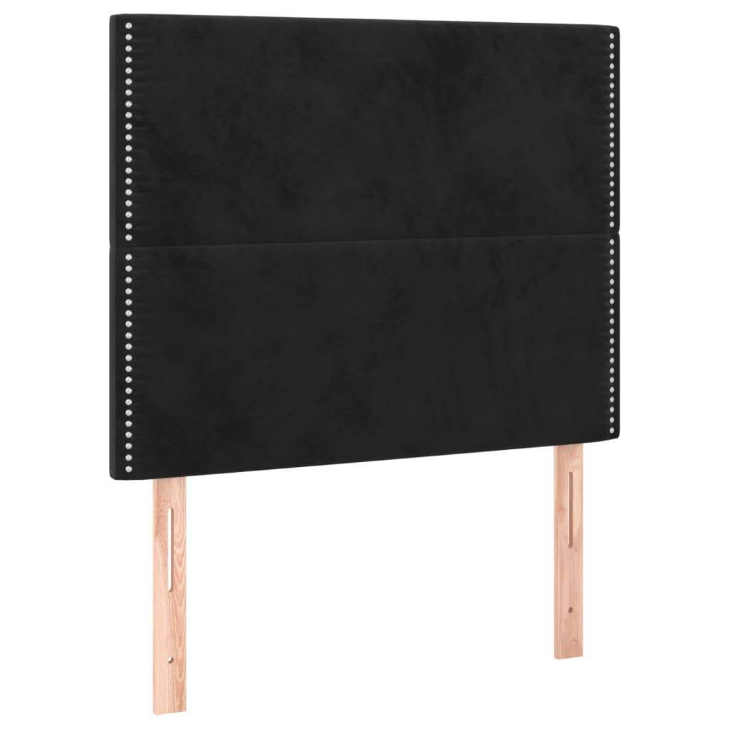 vidaXL Kopfteile 2 Stk. Schwarz 80x5x78/88 cm Samt