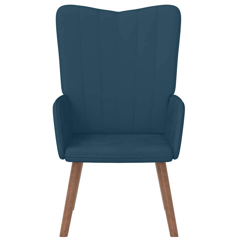 vidaXL Relaxsessel Blau Samt