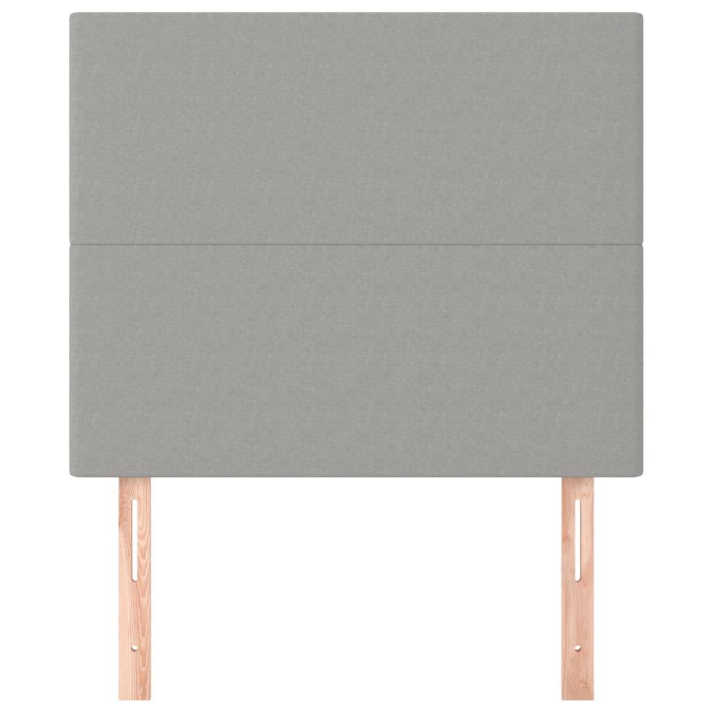 vidaXL Kopfteile 2 Stk. Hellgrau 80x5x78/88 cm Stoff