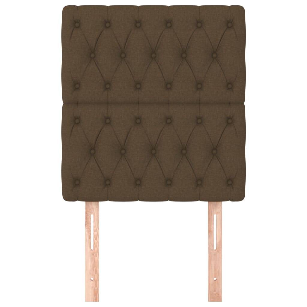 vidaXL Kopfteile 2 Stk. Dunkelbraun 80x7x78/88 cm Stoff