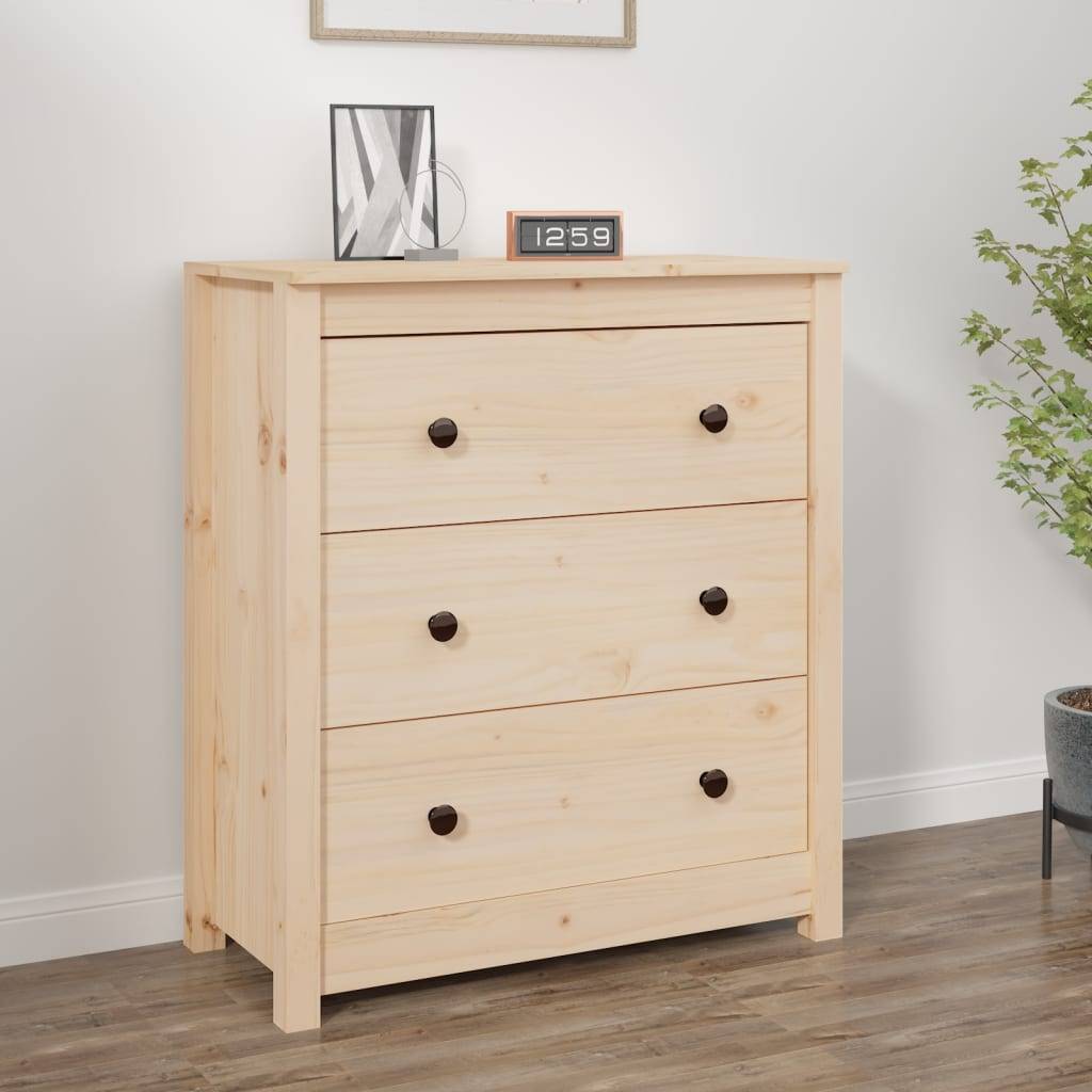 vidaXL Sideboard 70x35x80 cm Massivholz Kiefer
