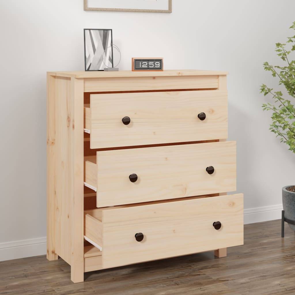 vidaXL Sideboard 70x35x80 cm Massivholz Kiefer