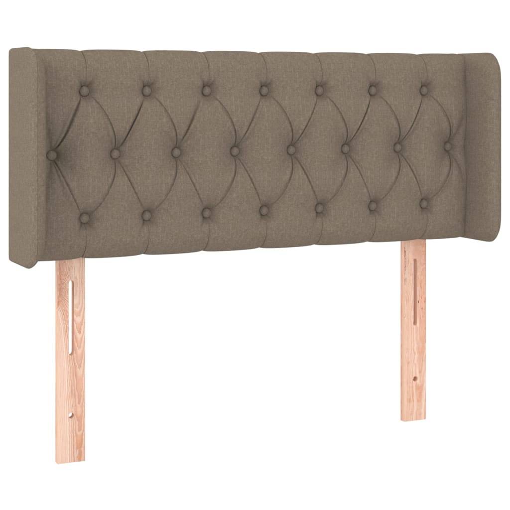vidaXL LED Kopfteil Taupe 93x16x78/88 cm Stoff