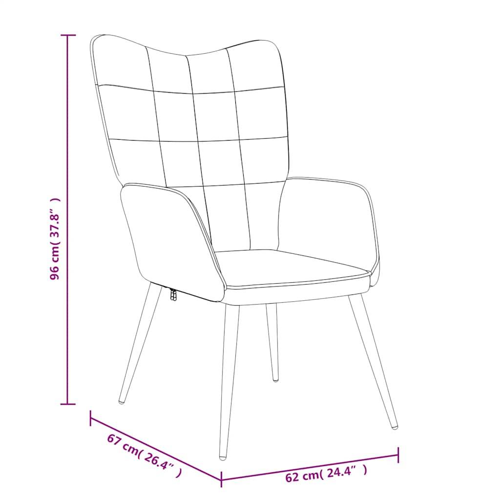 vidaXL Relaxsessel mit Hocker Hellgrau Stoff