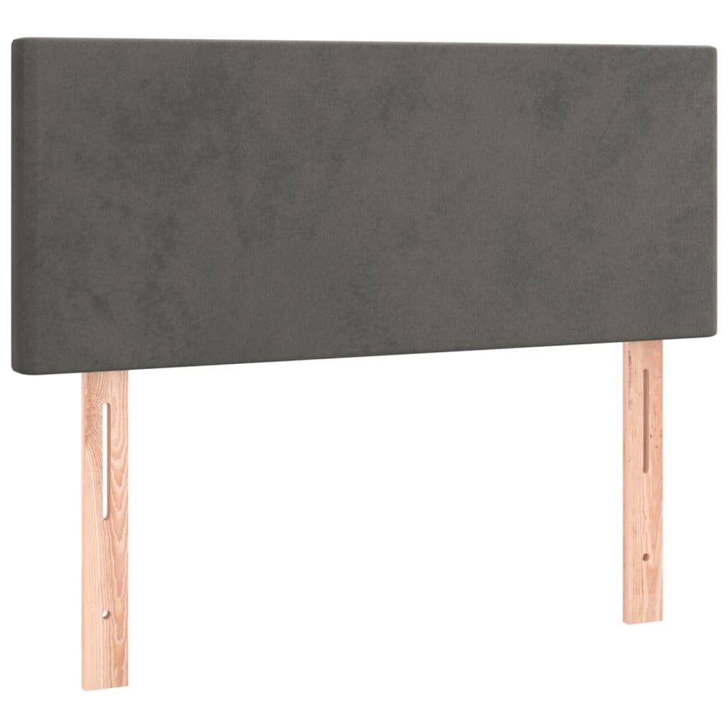 vidaXL LED Kopfteil Dunkelgrau 80x5x78/88 cm Samt