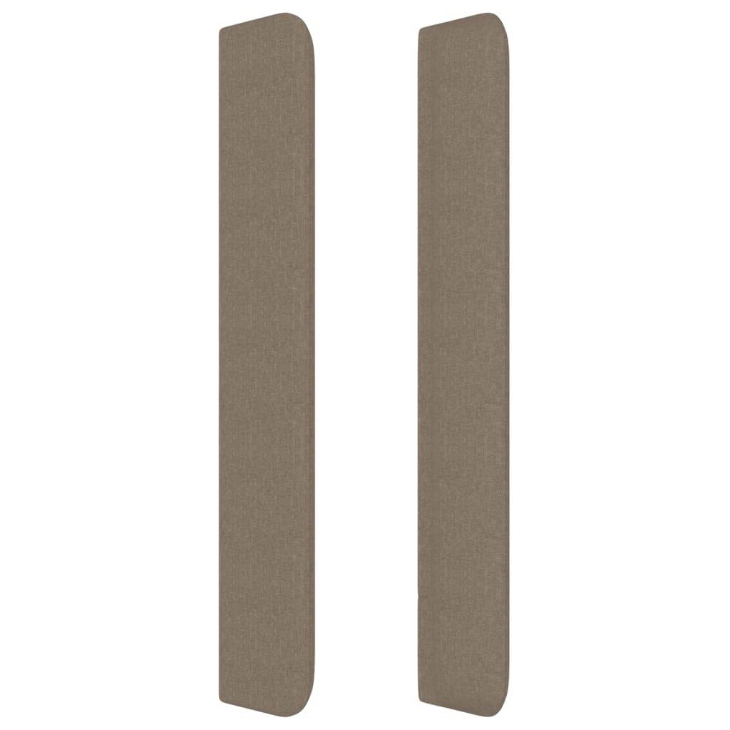 vidaXL Kopfteil mit Ohren Taupe 183x16x118/128 cm Stoff