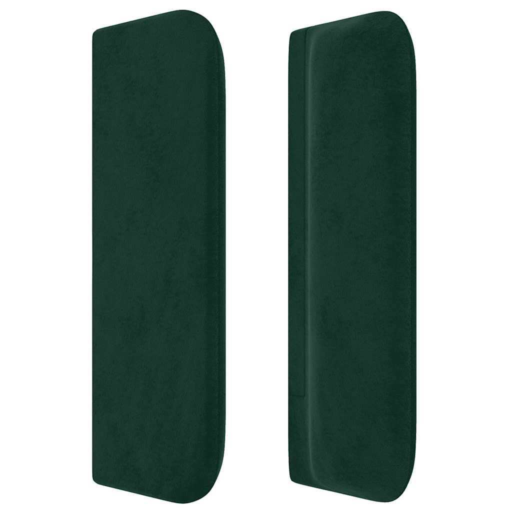vidaXL Kopfteil mit Ohren Dunkelgrün 93x16x78/88 cm Samt