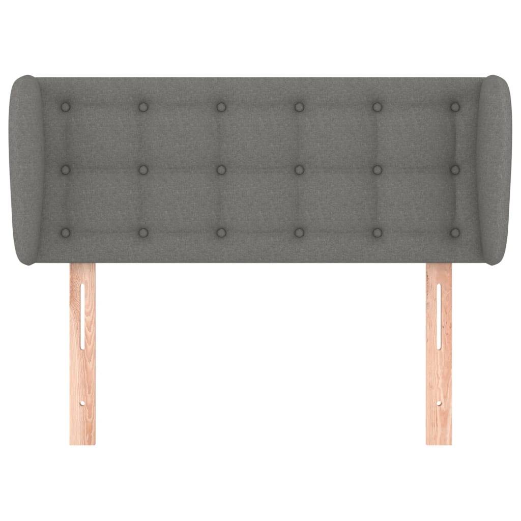 vidaXL Kopfteil mit Ohren Dunkelgrau 103x23x78/88 cm Stoff