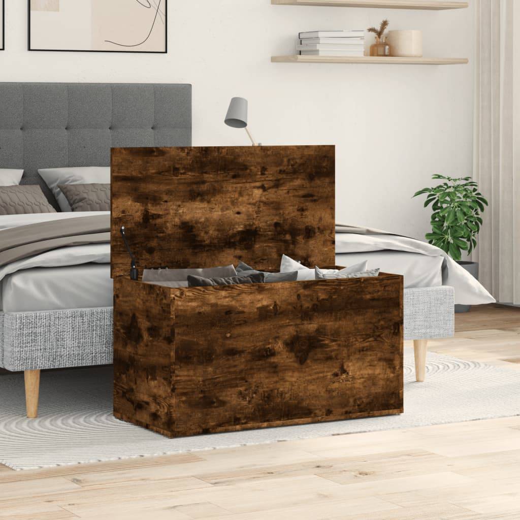 vidaXL Aufbewahrungstruhe Räuchereiche 84x42x46 cm Holzwerkstoff