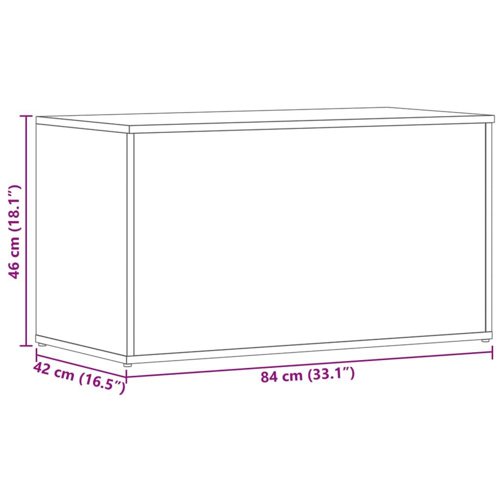 vidaXL Aufbewahrungstruhe Räuchereiche 84x42x46 cm Holzwerkstoff