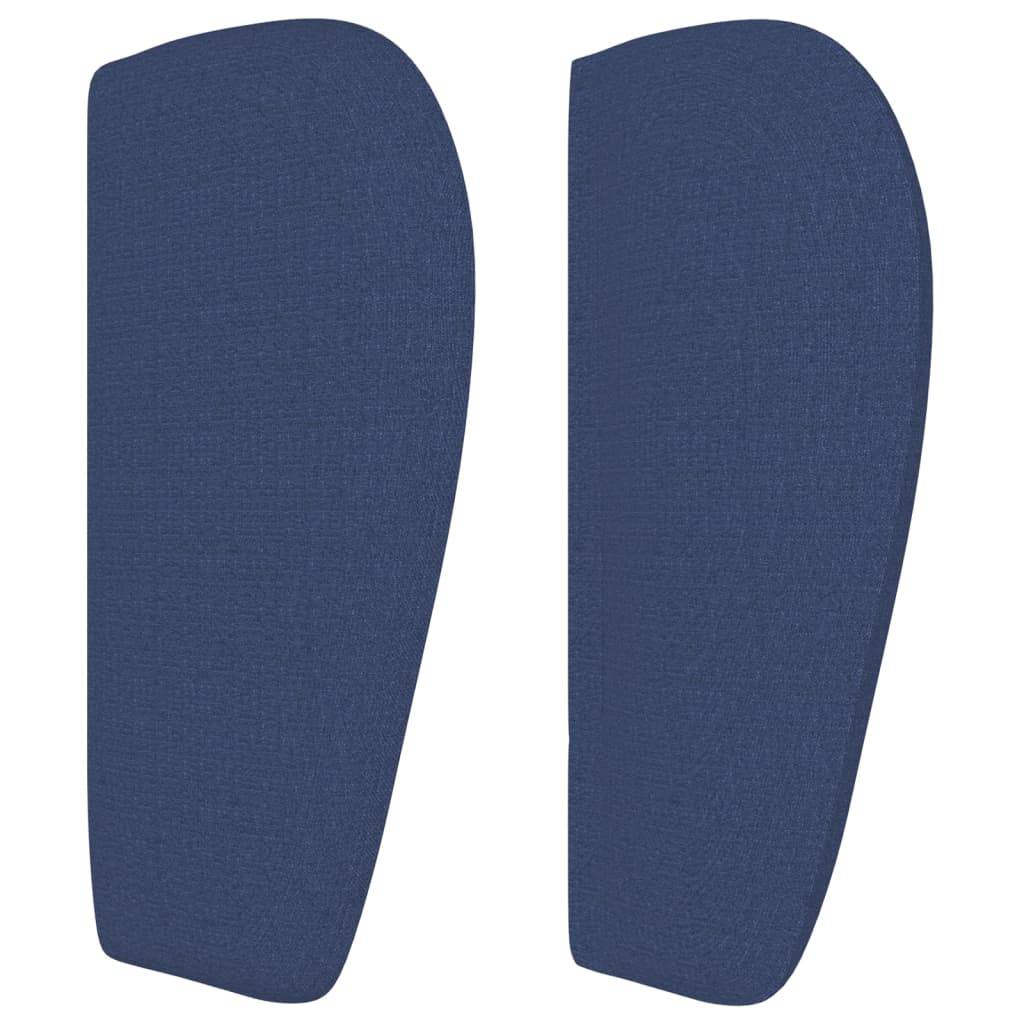 vidaXL Kopfteil mit Ohren Blau 163x23x78/88 cm Stoff