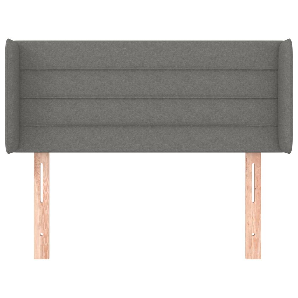 vidaXL Kopfteil mit Ohren Dunkelgrau 83x16x78/88 cm Stoff