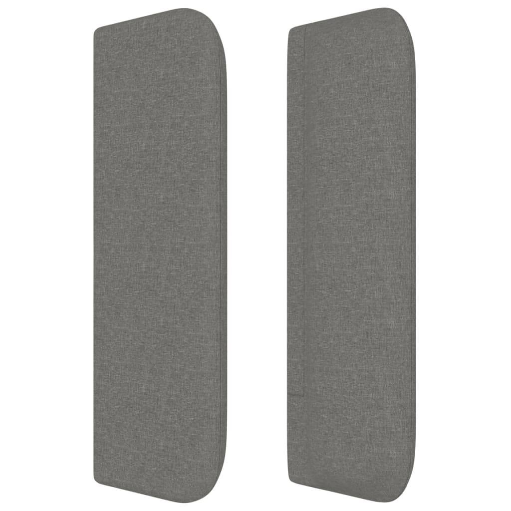 vidaXL Kopfteil mit Ohren Dunkelgrau 83x16x78/88 cm Stoff