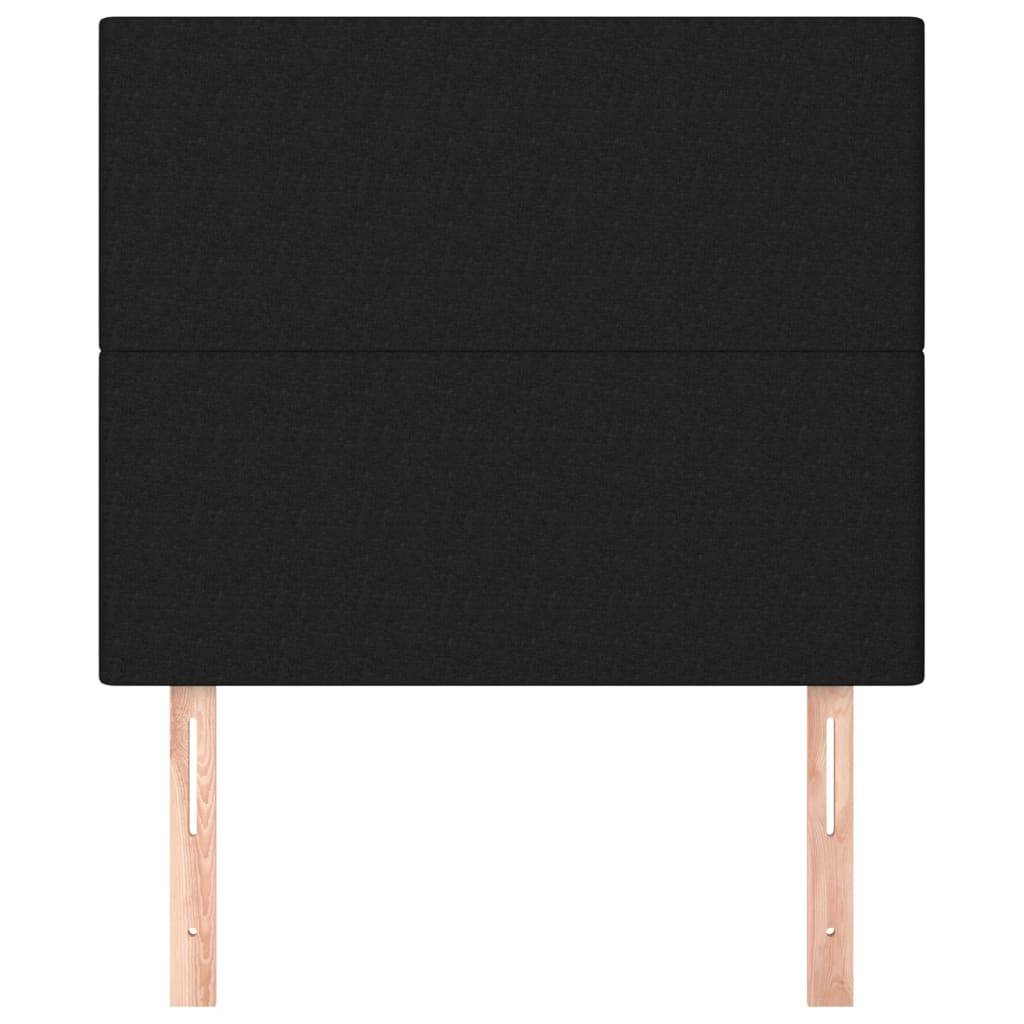 vidaXL Kopfteile 2 Stk. Schwarz 80x5x78/88 cm Stoff