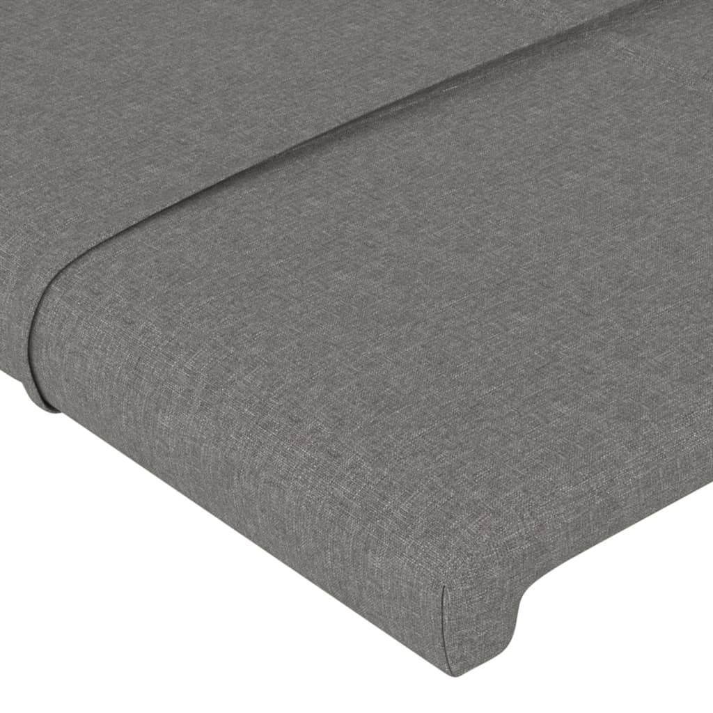 vidaXL Kopfteile 4 Stk. Dunkelgrau 100x5x78/88 cm Stoff