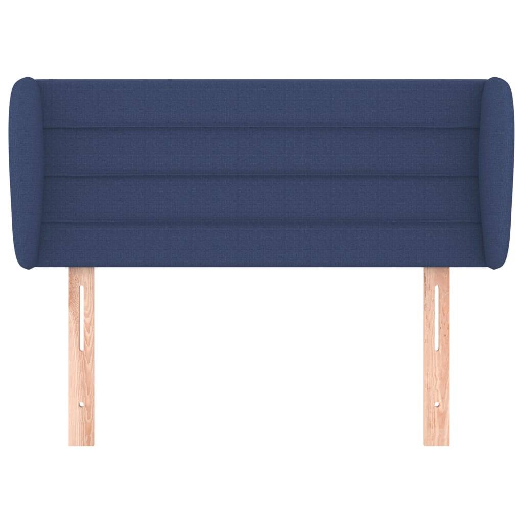 vidaXL Kopfteil mit Ohren Blau 103x23x78/88 cm Stoff