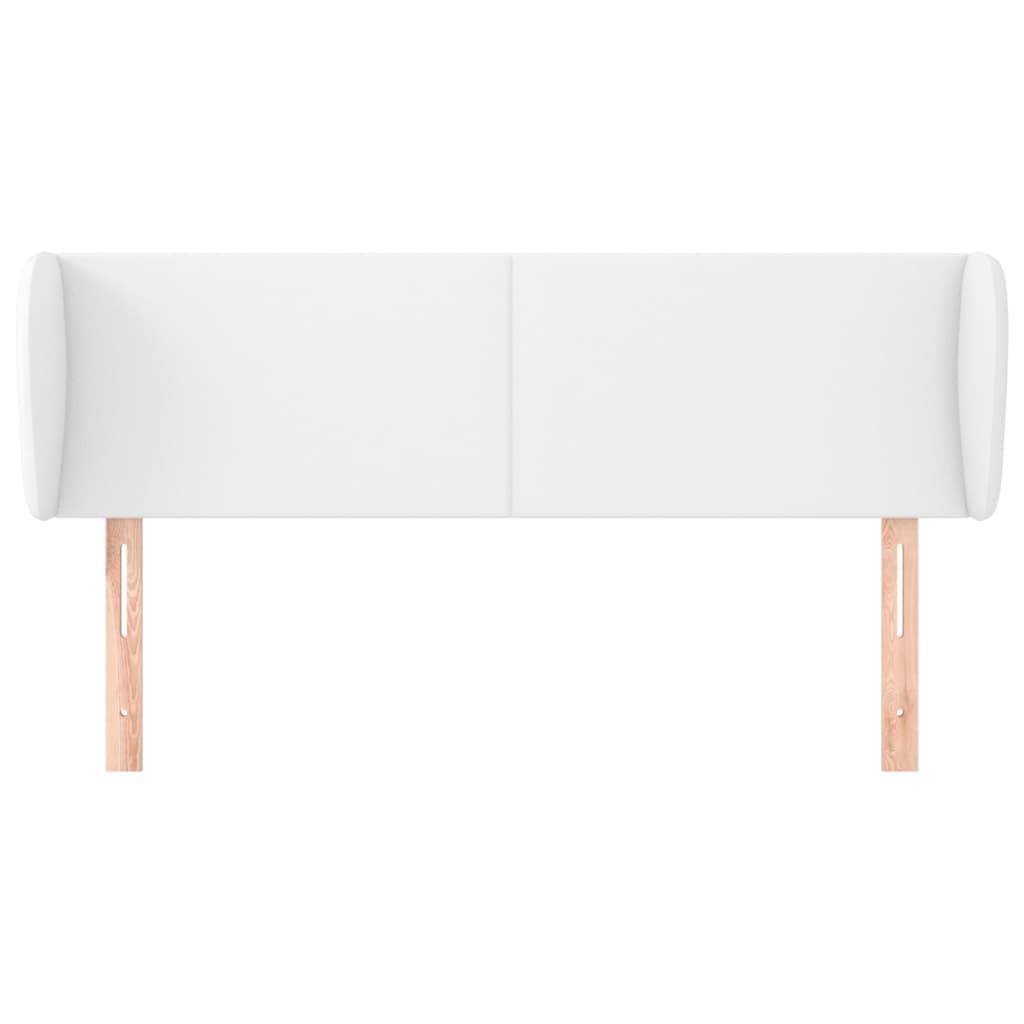 vidaXL Kopfteil mit Ohren Weiß 147x23x78/88 cm Kunstleder
