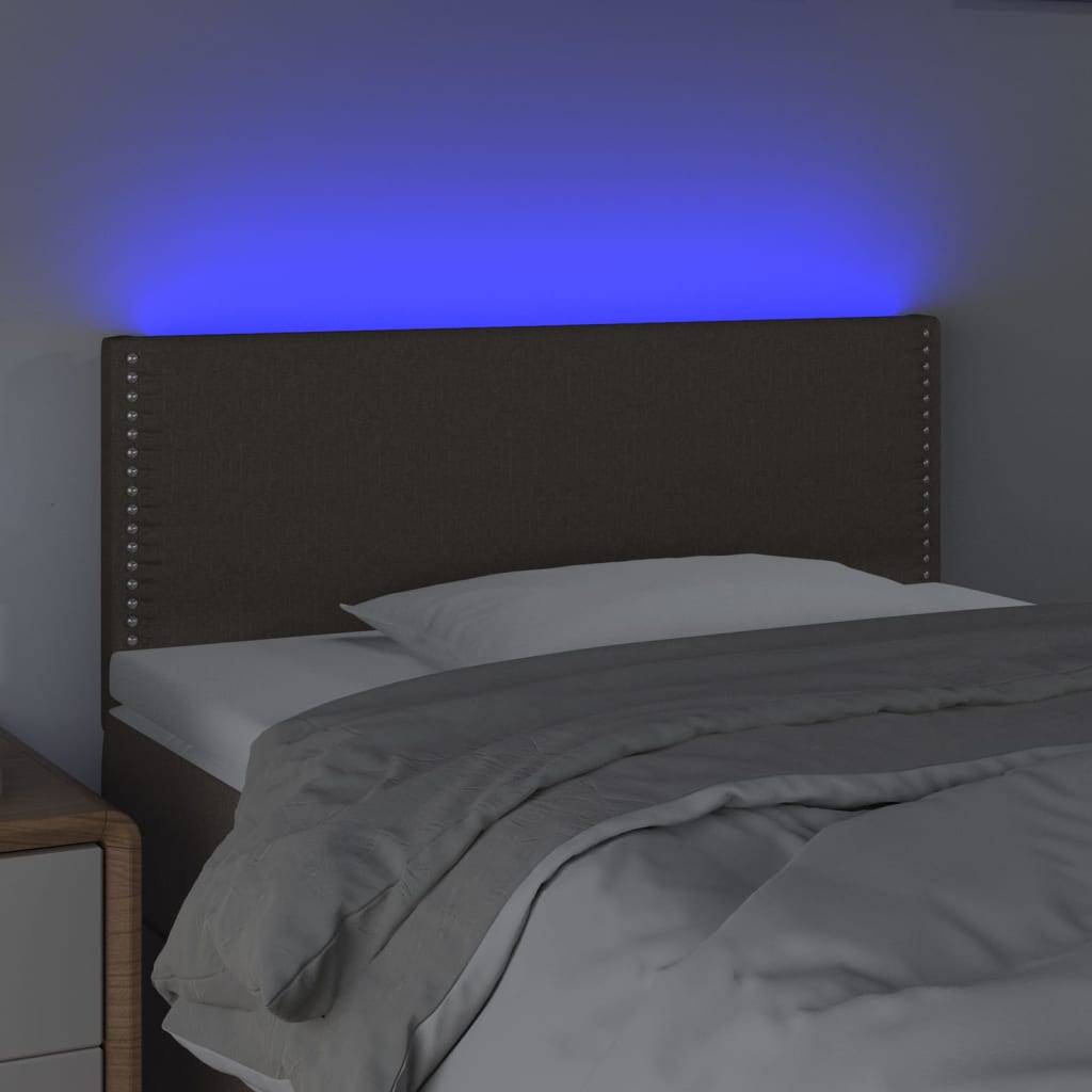vidaXL LED Kopfteil Taupe 90x5x78/88 cm Stoff
