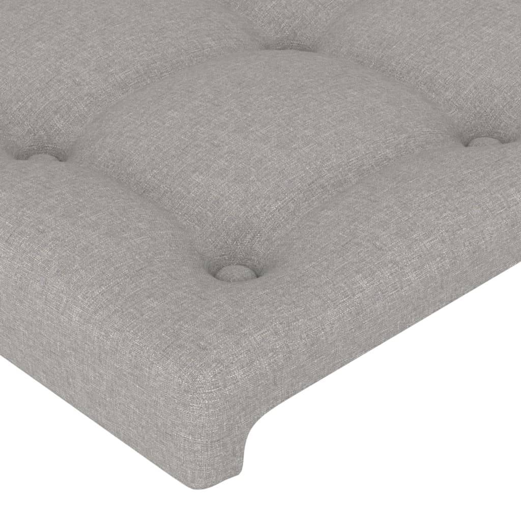 vidaXL Kopfteile 2 Stk. Hellgrau 80x5x78/88 cm Stoff