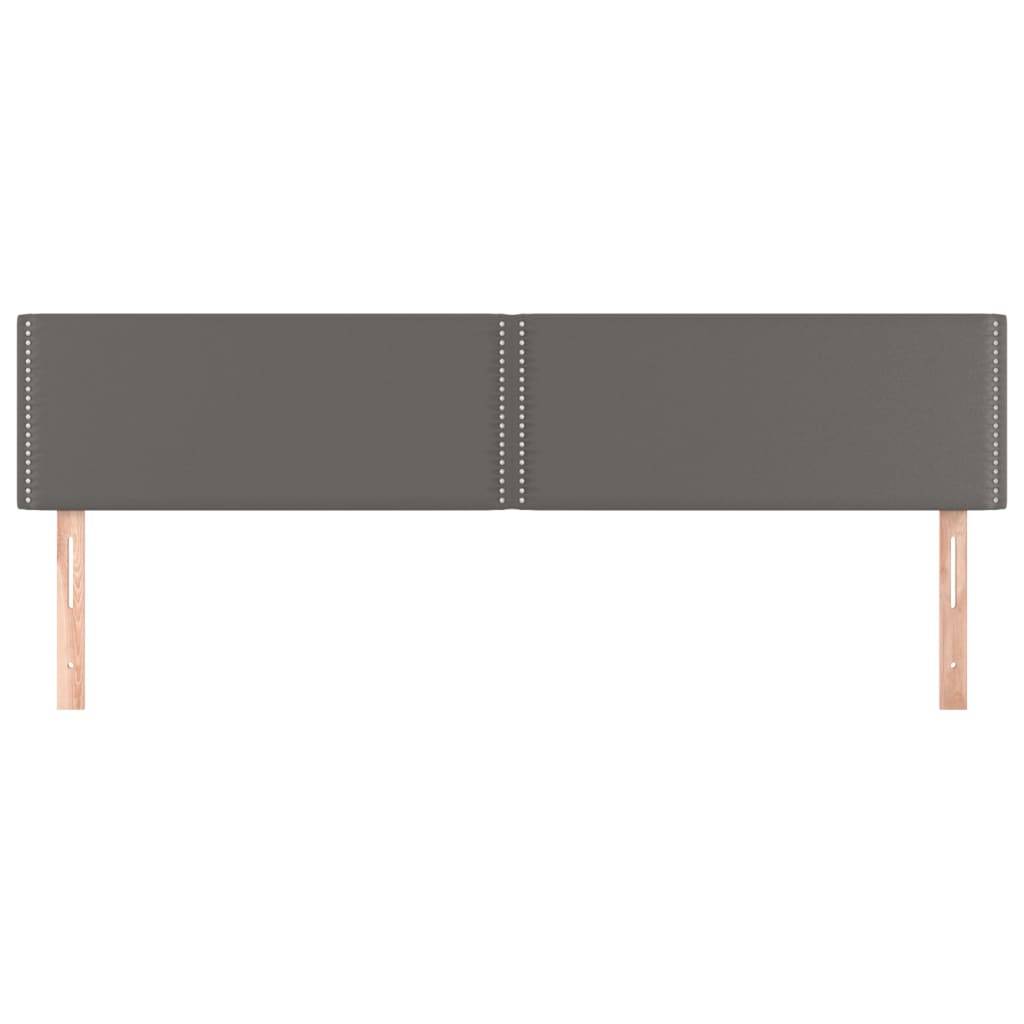 vidaXL Kopfteile 2 Stk. Grau 90x5x78/88 cm Kunstleder
