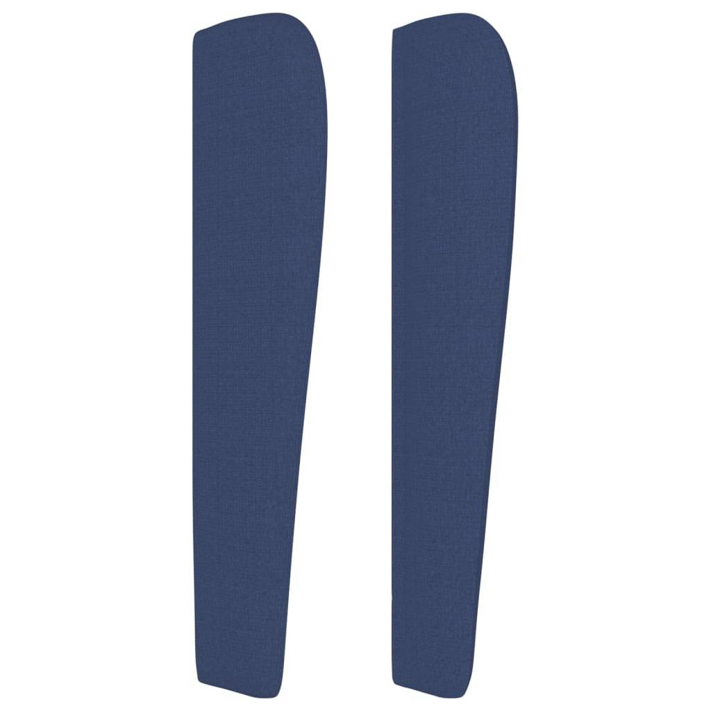 vidaXL Kopfteil mit Ohren Blau 147x23x118/128 cm Stoff