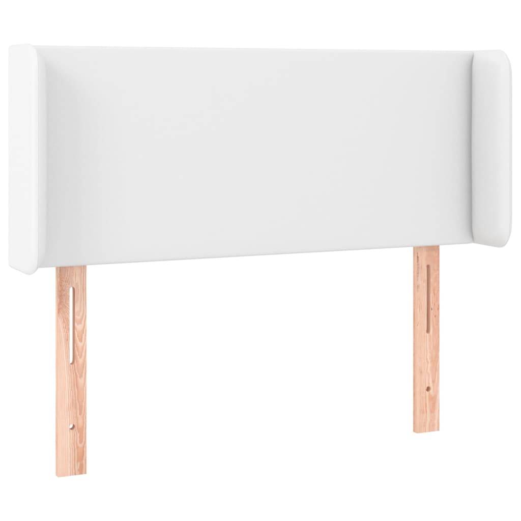 vidaXL Kopfteil mit Ohren Weiß 83x16x78/88 cm Kunstleder