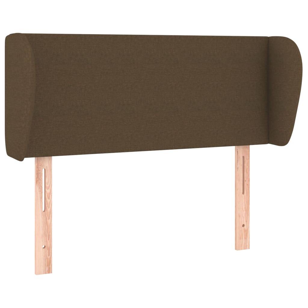 vidaXL Kopfteil mit Ohren Dunkelbraun 103x23x78/88 cm Stoff