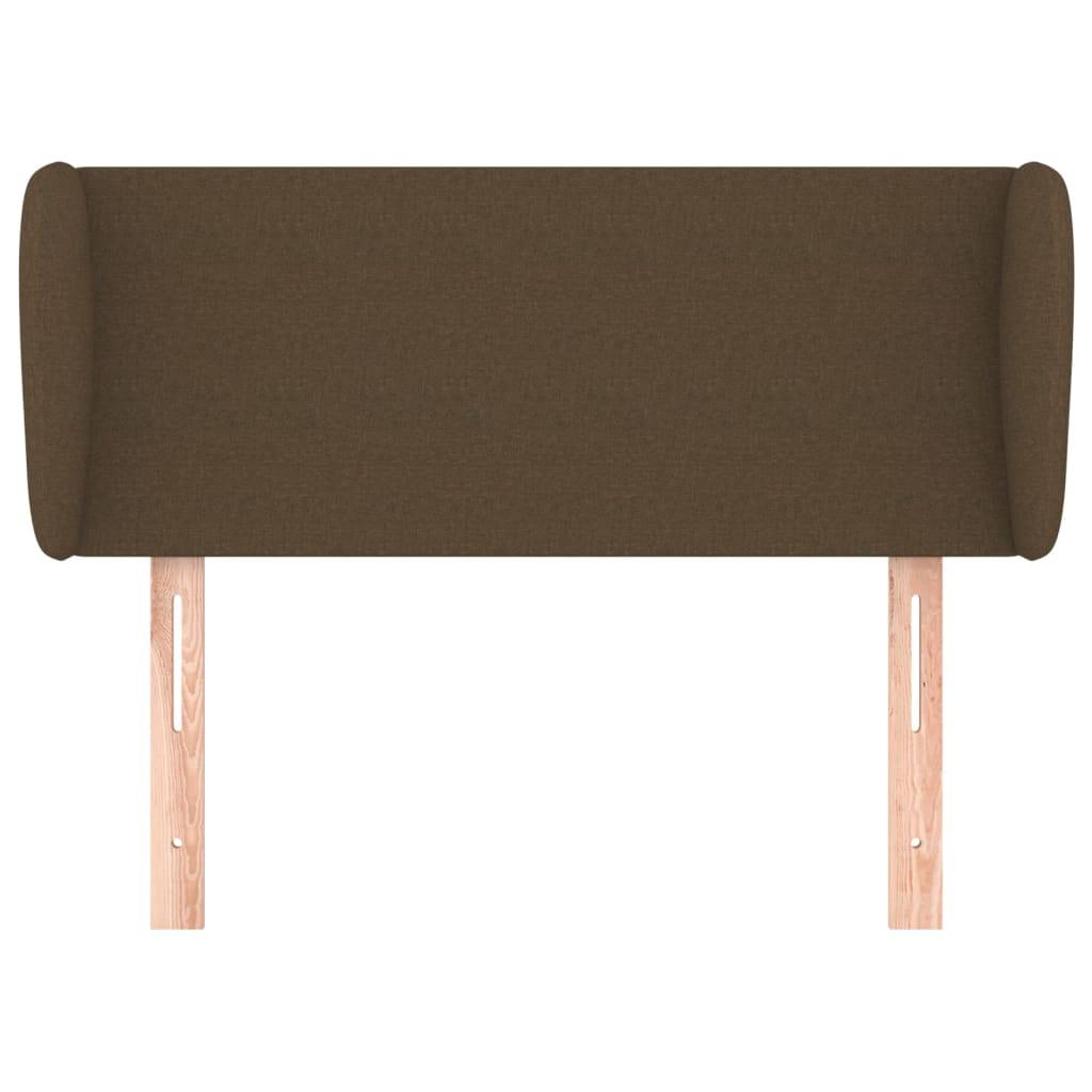 vidaXL Kopfteil mit Ohren Dunkelbraun 103x23x78/88 cm Stoff
