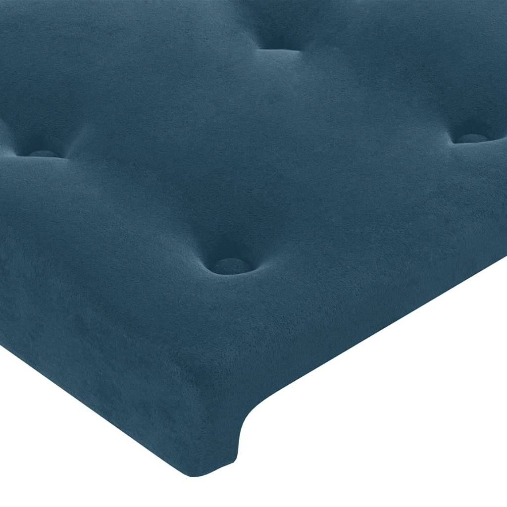 vidaXL Kopfteile 2 Stk. Dunkelblau 100x5x78/88 cm Samt