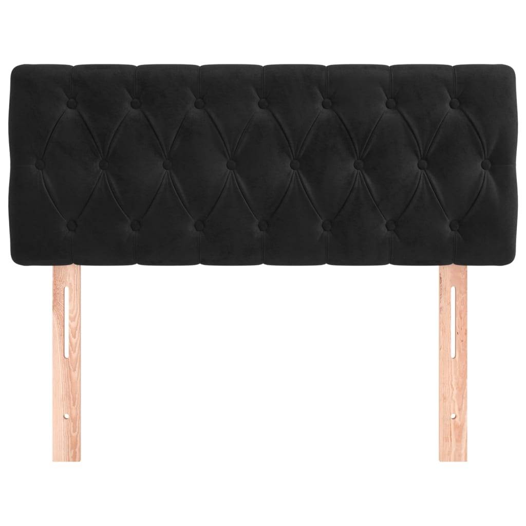 vidaXL Kopfteil Schwarz 90x7x78/88 cm Samt
