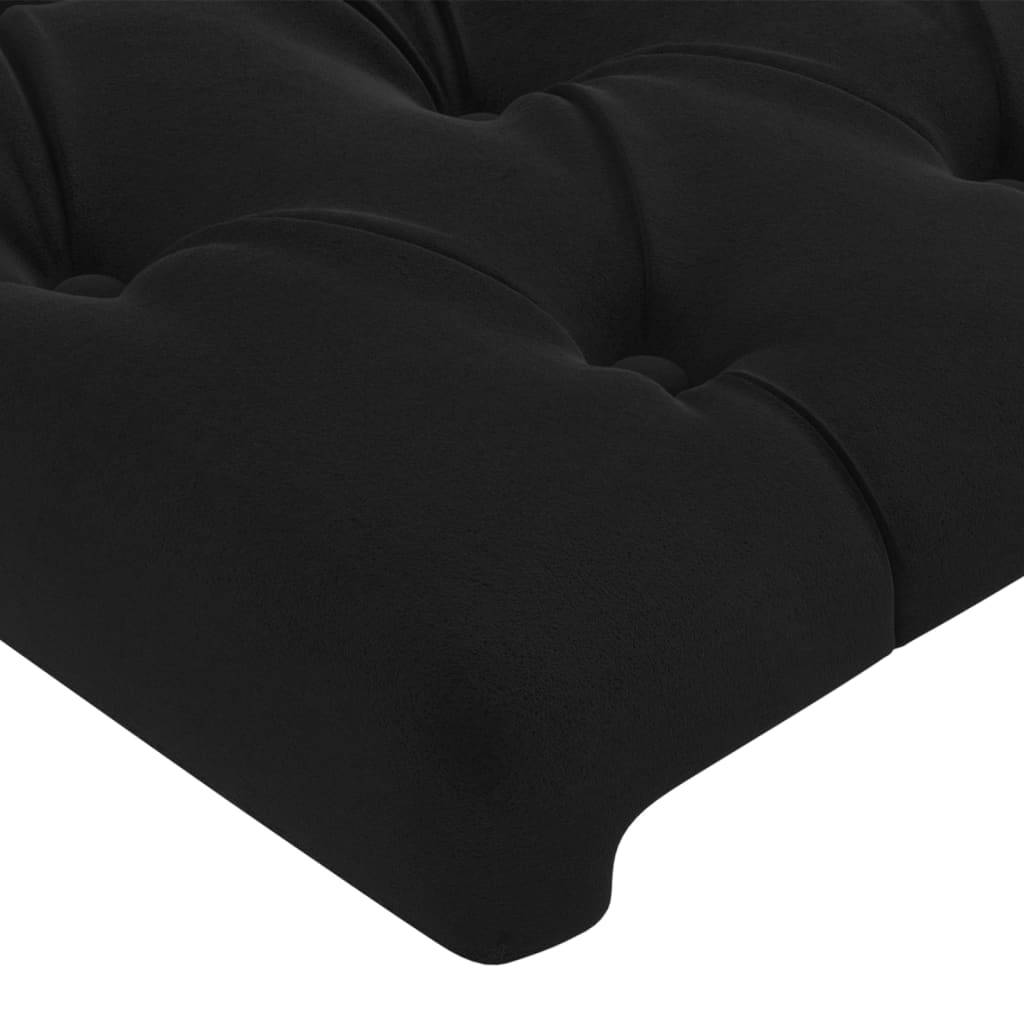 vidaXL Kopfteil Schwarz 90x7x78/88 cm Samt