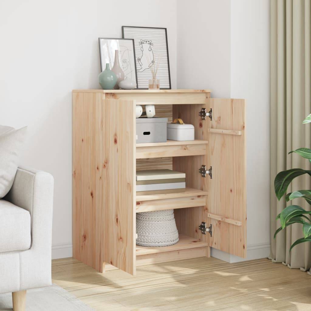 vidaXL Sideboard 60x36x84 cm Massivholz Kiefer